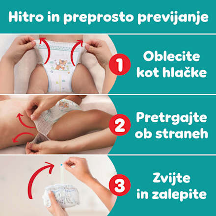 Hlačne plenice 360°, velikost 6 (14-19 kg) Pampers active baby