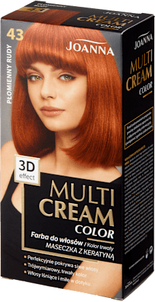 Farba do włosów Multi Cream Color 43 Płomienny Rudy JOANNA
