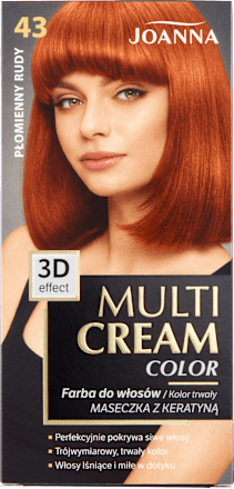 Farba do włosów Multi Cream Color 43 Płomienny Rudy JOANNA