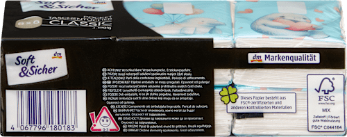 papírové kapesníky 4vrstvé 6x8 Soft&Sicher