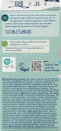 Mosható menstruációs fehérnemű, fekete, XL (44-46) méret Jessa
