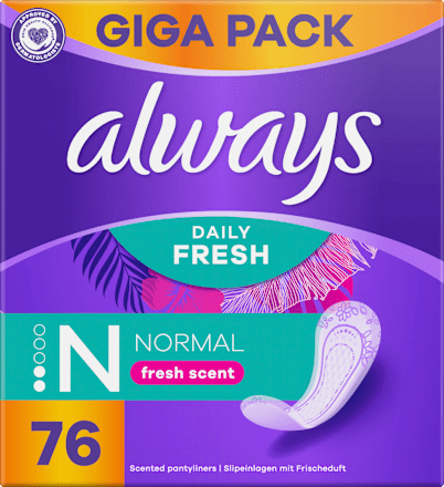 Slipeinlagen Daily Fresh & Protect  Normal Giga Pack fresh scent always