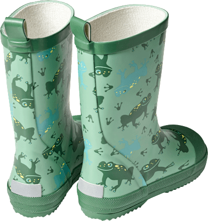 Gummistiefel mit Frosch-Muster, grün, Gr. 28/29 PUSBLU