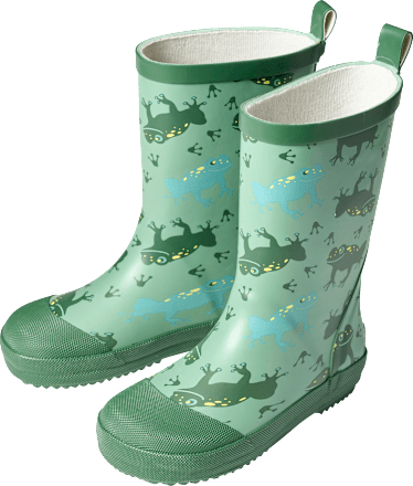 Gummistiefel mit Frosch-Muster, grün, Gr. 26/27 PUSBLU