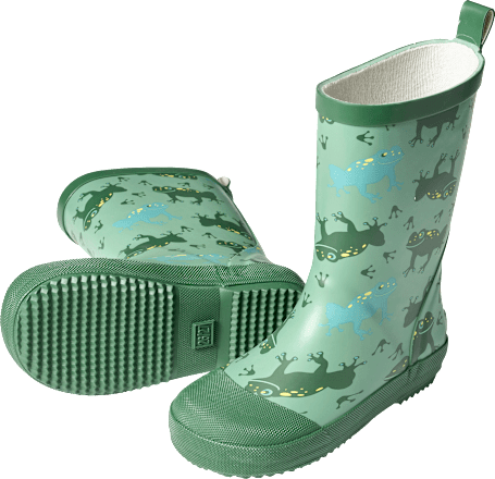 Gummistiefel mit Frosch-Muster, grün, Gr. 26/27 PUSBLU