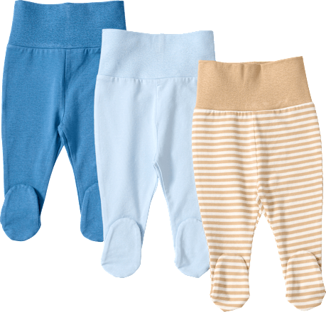 Leggings mit Fuß, blau + beige, Gr. 56 ALANA