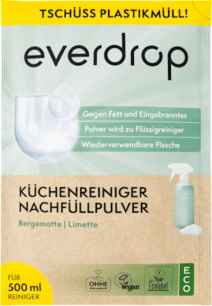 Küchenreiniger Nachfüllpulver Bergamotte-Limette everdrop