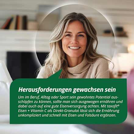 Eisen + Folsäure + Vitamin C direkt Granulat (20 Stück) taxofit