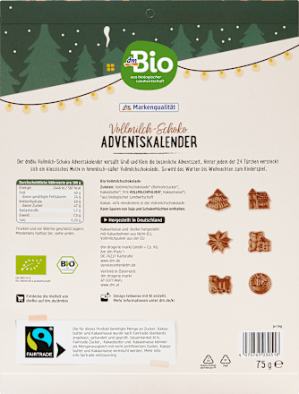 Schoko Adventskalender 2026 dmBio