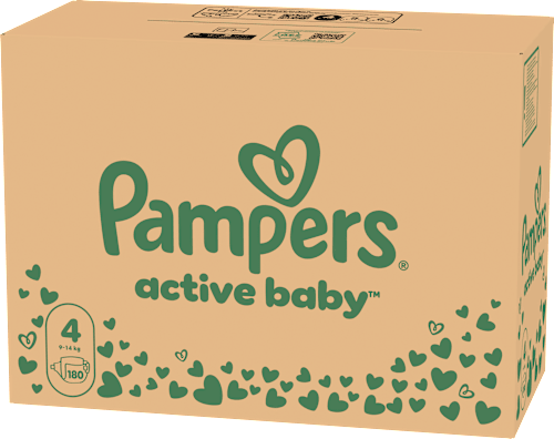 Plienky veľkosť 4 (9 - 14 kg) Monthly Box Pampers active baby