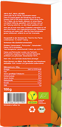 Schokolade, Zartbitter Plant-for-the-Planet