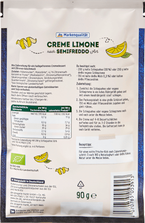 Creme Limone, Semifreddo Art dmBio