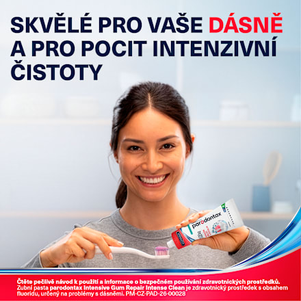 zubní pasta Advanced+ Intensive Gum Repair Intense Clean parodontax