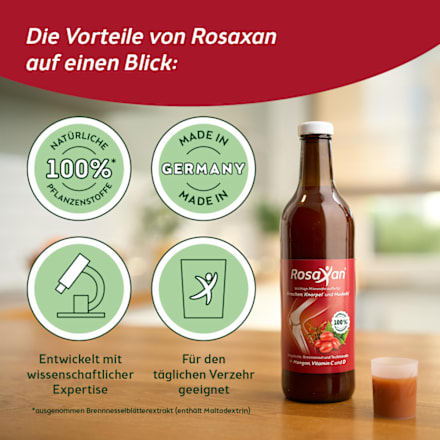 Rosaxan plus Vitamin D Saft + Tabletten Rosaxan