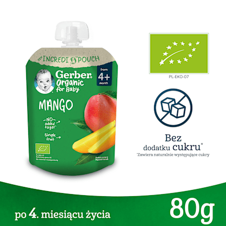 Mus owocowy mango po 4. miesiącu życia Gerber Organic