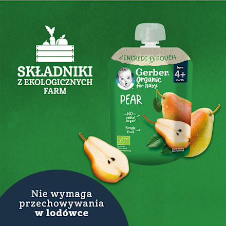 Mus owocowy gruszka po 4. miesiącu życia Gerber Organic