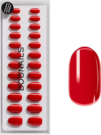 Künstliche Nägel Press Ons Medium Round Rose Red Doonails