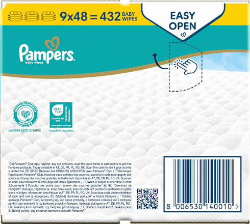 Feuchttücher Aqua Soft Touch (9x48 St) Pampers baby-dry