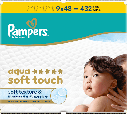 Feuchttücher Aqua Soft Touch (9x48 St) Pampers baby-dry