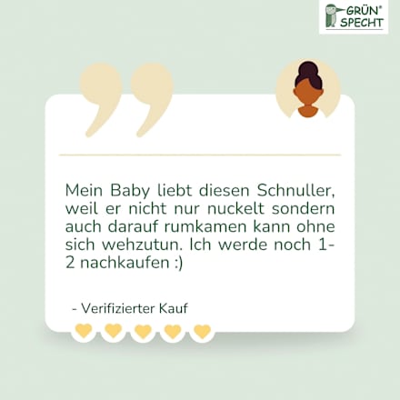 Schnuller Naturkautschuk, Gr. 1, 0-6 Monate Grünspecht