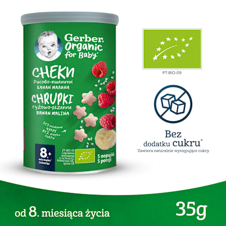 Chrupki ryżowo-pszenne banan malina Gerber Organic