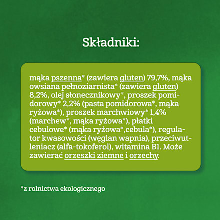 Chrupki pszenno-owsiane pomidor marchewka organic Gerber Organic
