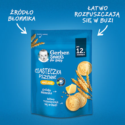 Ciasteczka pszenne maślane, od 12 miesiąca  Gerber