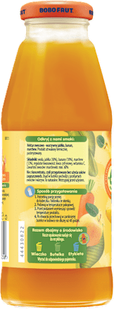 Nektar owocowo-warzywny jabłko, banan, marchewka, po 6. miesiącu  BOBO FRUT