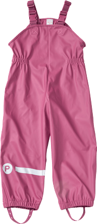 Regenhose mit Trägern, lila, Gr. 86/92 PUSBLU