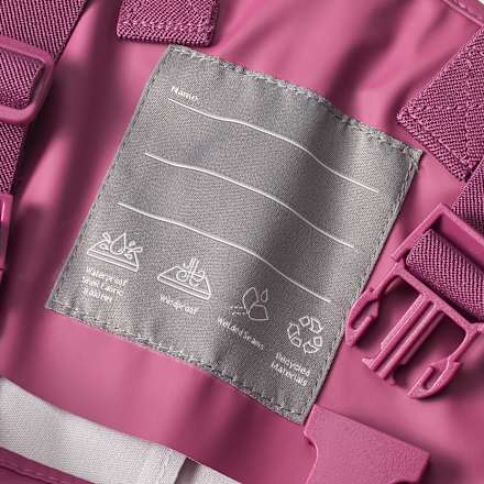 Regenhose mit Trägern, lila, Gr. 86/92 PUSBLU