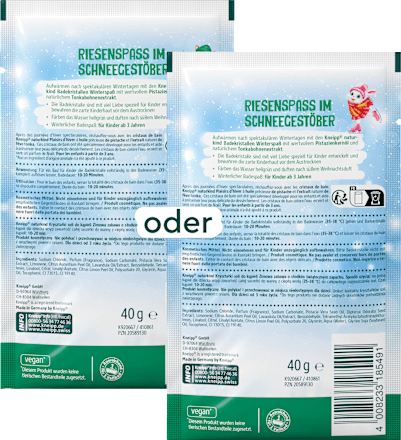 Kinder Badezusatz Badekristalle Winterspaß Kneipp Naturkind