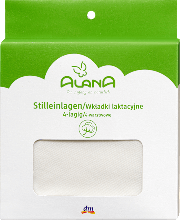 Stilleinlagen 4-lagig aus Bio-Baumwolle natur 13cm ALANA