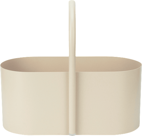 Organizer aus Metall, beige (22,5x20x10,5 cm) Jean&Len
