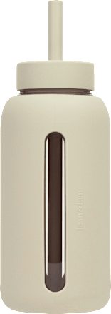 Trinkflasche aus Glas/Silikon, greige (800 ml) Jean&Len