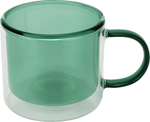Kaffeebecher aus Borosilikatglas, doppelwandig, salbei (270 ml) Jean&Len