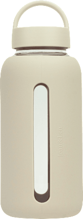 Trinkflasche aus Glas/Silikon, greige (800 ml) Jean&Len
