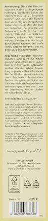 Räucherstäbchen, Bergamot & Cedarwood Jean&Len