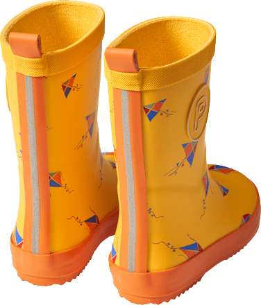Gummistiefel mit Drachen-Muster, gelb, Gr. 26/27 PUSBLU