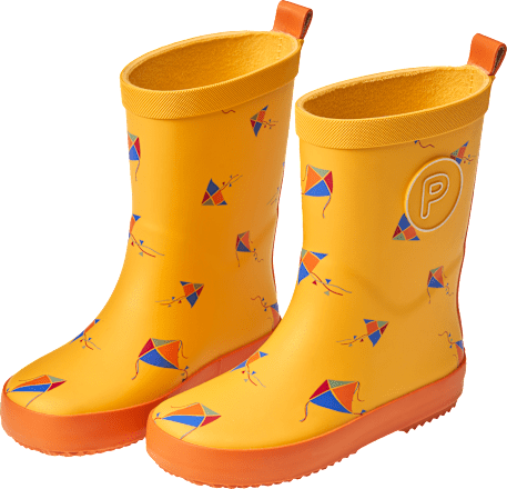 Gummistiefel mit Drachen-Muster, gelb, Gr. 26/27 PUSBLU