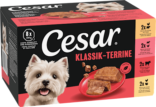 Nassfutter Hund Klassiker Selektion Multipack (8x150 g) Cesar