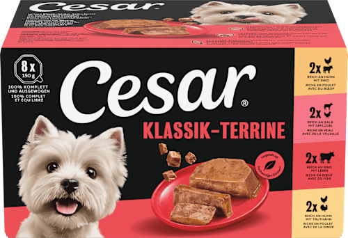 Nassfutter Hund Klassiker Selektion Multipack (8x150 g) Cesar