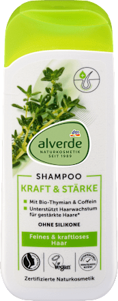 Šampon za tanke in šibke lase KRAFT & STÄRKE alverde NATURKOSMETIK