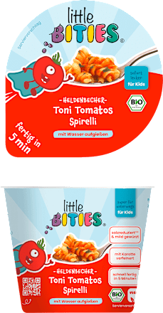 Kinderteller Heldenbecher Spirelli ab 3 Jahren little BITIES