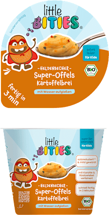 Kinderteller Heldenbecher Kartoffelbrei ab 3 Jahren little BITIES