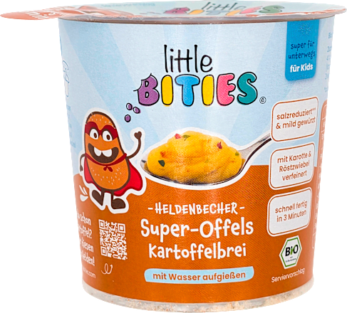 Kinderteller Heldenbecher Kartoffelbrei ab 3 Jahren little BITIES