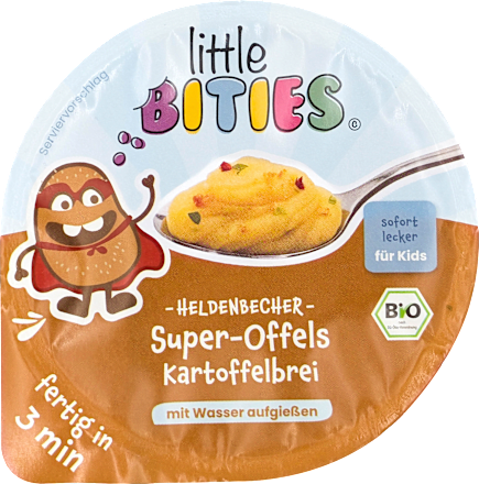 Kinderteller Heldenbecher Kartoffelbrei ab 3 Jahren little BITIES