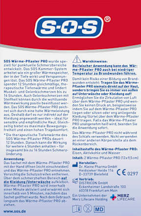 SOS Wärme-Pflaster PRO, 2 St dauerhaft günstig online kaufen