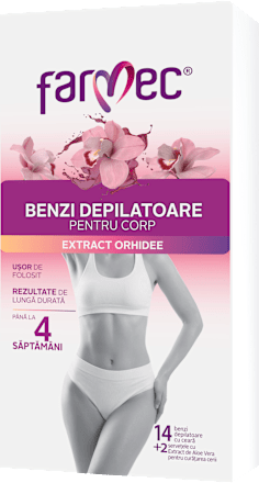 Benzi depilatoare cu extract de orhidee pentru corp farmec