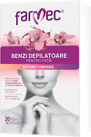 Benzi depilatoare cu orhidee pentru față farmec