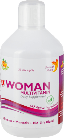 WOMAN MULTIVITAMIN tečni dodatak ishrani za žene, sa šećerom i zaslađivačima Swedish Nutra